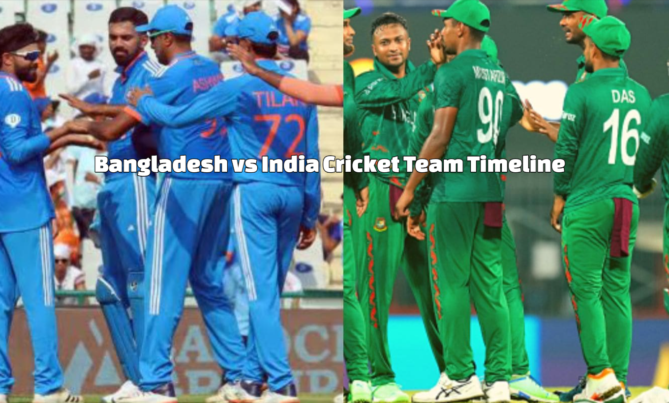 Bangladesh National Cricket Team vs India National Cricket Team Timeline
